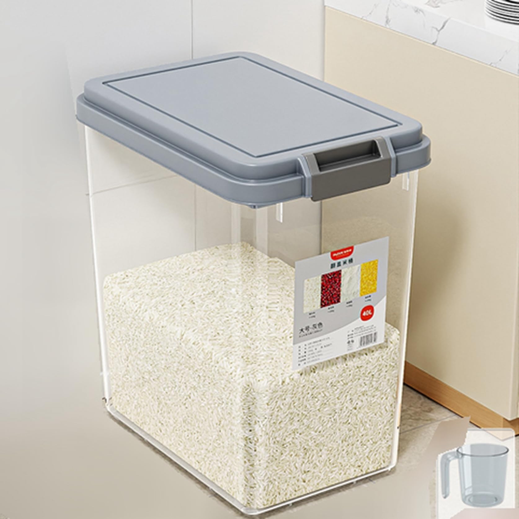 Amazon｜米びつ こめびつ ライスストッカー キャスター付き ライス